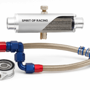 Intercooler huile/eau Spirit of Racing pour Alpine A110. Refroidissement optimal, stabilité thermique et performance durable sur piste.